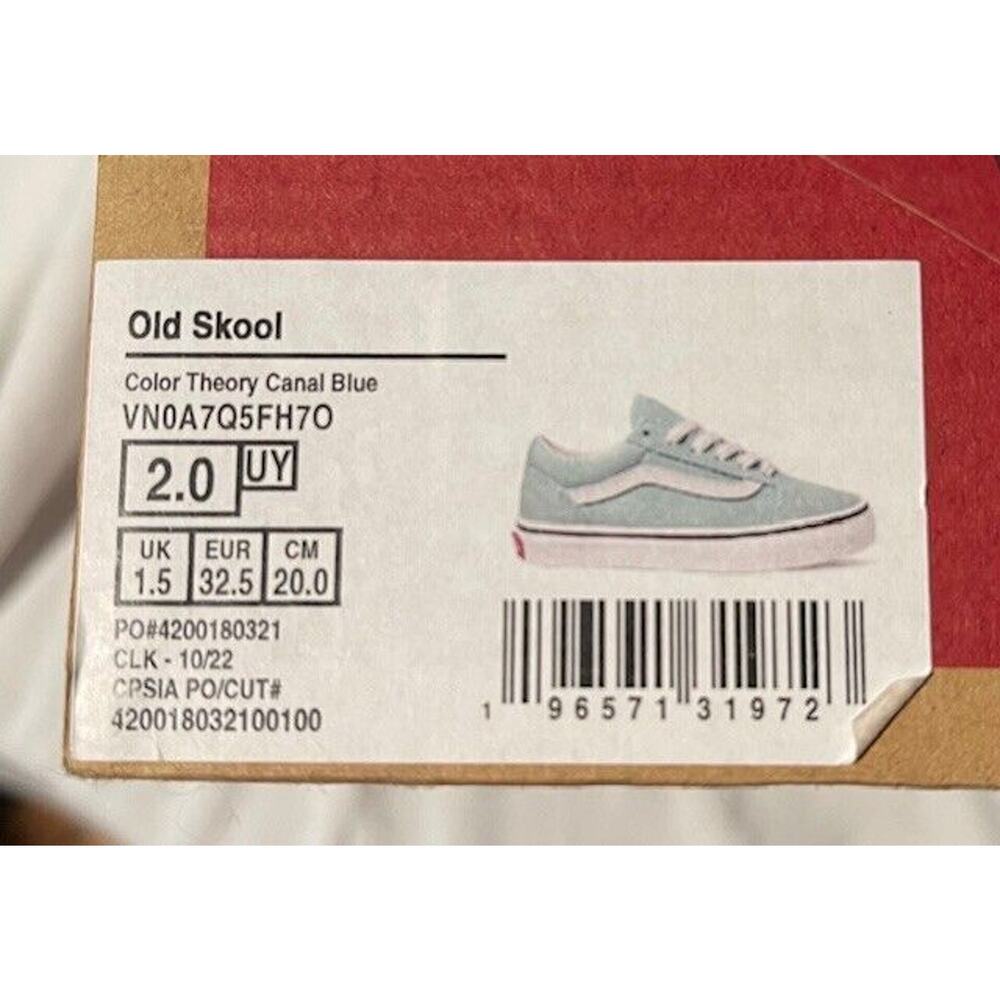VANS Youth Skater Shoes Sneakers Youth Kids 2 Old Skool Skateboard Athletic NEW - Picture 11 of 11